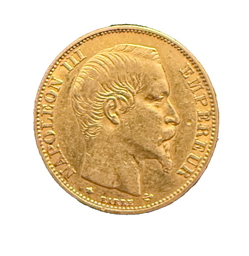 France 1858 gold - gold, 20