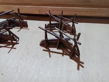 K-LINE ECHELLE 0. MAQUETTE. 4 CLOTURES A RAIL. EN BOIS. 8CM