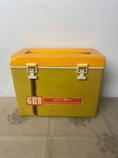 Ancienne glacière vintage orange idéal camping car de collection ? Marque eda 36
