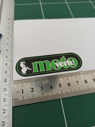 Autocollant moto verte cross - ,