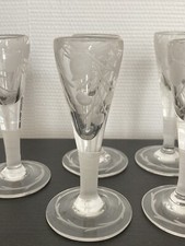 6 Verre à Liqueur petit Cristal Glass As Lalique