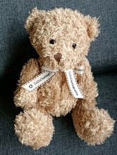 2029? 20cm Doudou Peluche Lulu Castagnette Ruban Beige Assis GEMO 