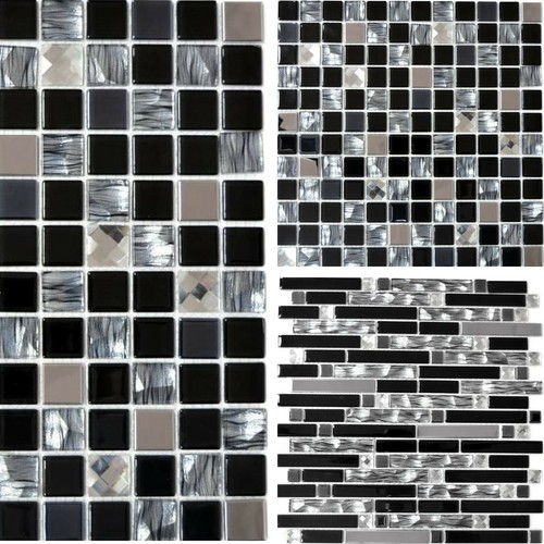Pâte verre noir acier inox - pâte,