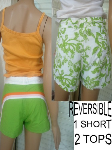 Short ete reversible blanc - d'ete,