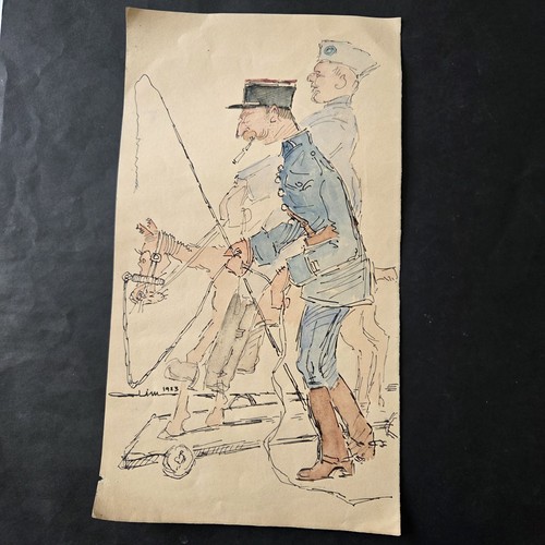 Dessin soldat original signé - soldat,
