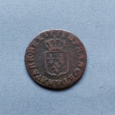 Louis XV , Liard dit " à la vieille tête " 1771 V Troyes 