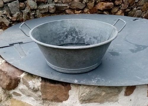 Ancienne bassine galvanisée - bassine,