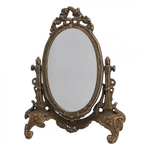 Miroir sur table laiton - miroir,