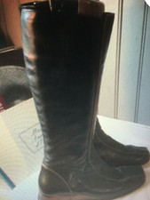 Bottes vintage Dorking cuir noir . T 39 (T/G/V) D