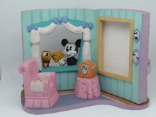 Ancien Cadre Disney Mickey et Pluto très très lourd résine ou platre