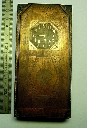 Plaque gravure horloge - , clock