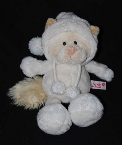 Peluche nici doudou chat blanc - doudou,