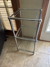 Vtg MCM Chrome Tubular 3 Tier