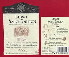 89/12 Etiquette BORDEAUX LUSSAC ST ÉMILION La Crypte 2001 mise  Expert Club