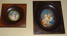 2 miniatures sur ivoire du