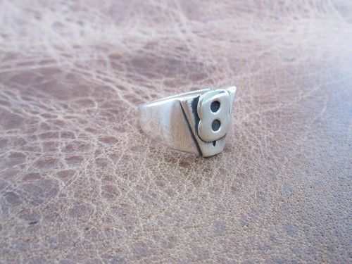 Big block anneau 925 argent - v8,