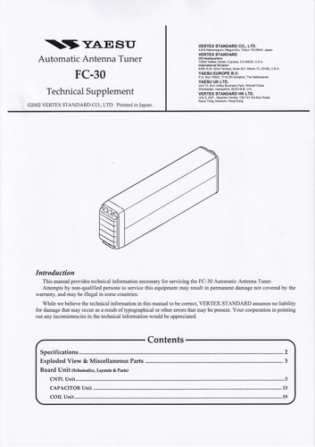 Service manuel instructions - service,