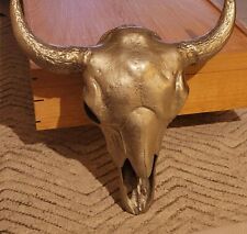 Trophée mural Tête de buffle Kare Design en métal style western.