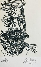 Valério ADAMI - "Guy de Maupassant" - 2005 - Eau-forte originale signée 