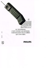 PUBLICITE ADVERTISING  1988   PHILIPS    le téléphone sans fil