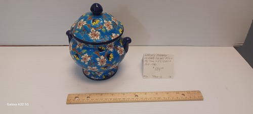 Longwy covered cachet bowl/urn