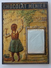 Ancienne Plaque Tôle Lithographiée CHOCOLAT MENIER - 30 x 40 - Vers 1895