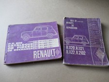 RENAULT 4 / 4L - MANUEL DE REPARATION & CATALOGUE DE PIECES DE RECHANGE  1962