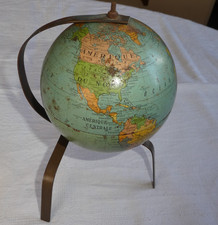 Petit Globe Terrestre Mappemonde Cartes Taride Bd Saint Germain Paris Vintage