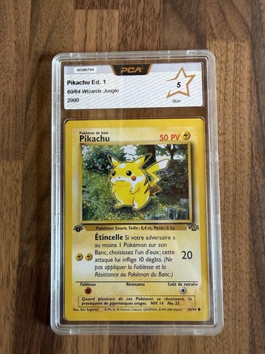 Carte pokémon pikachu 64 - carte,