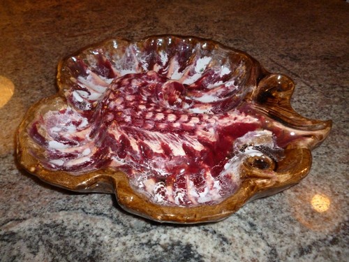 Plat assiette barbotine - plat,