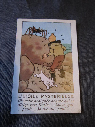 Tintin chromos etoile - tintin, l'etoile