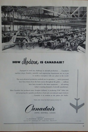 1952 pub canadair - pub, sabre