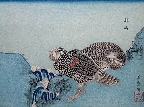 Perdrix estampe japonaise - perdrix,,