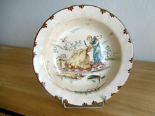 PLAT ROND CREUX FAIENCE CREIL MONTEREAU XIX ème SERVICE "PARISIEN".