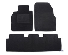 Tapis De Sol Velours Sur Mesure Pour Scenic 2003-2009 3-Pcs Noir