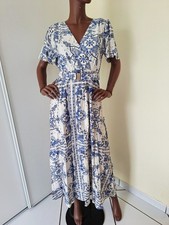 ROBE LONGUE MARQUE IN APRIL 1986 COULEUR BLEU REF R3701