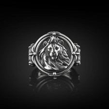 Bague chevalière homme tête