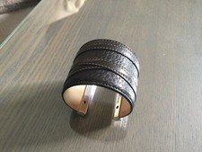 Manchette cuir marron