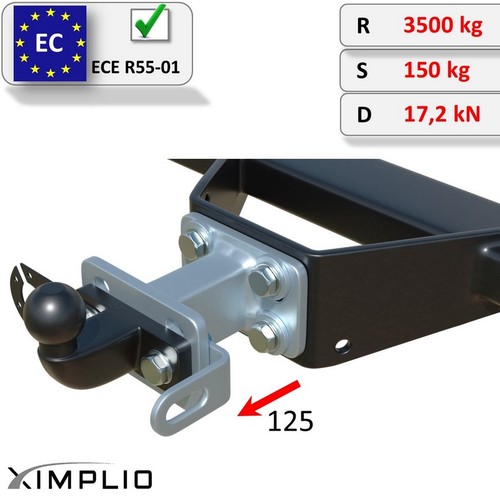 Cale épaisseur 125mm rotule - 125mm,