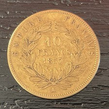 Pièce Or  10 Francs 1857  A  Napoléon III
