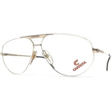 Lunettes Vintage NOS CARRERA 5322 - RARE - Années 1980 Allemagne - Or / Blanc