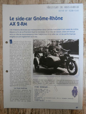 LA MOTO SIDE-CAR GNÔME-RHÔNE AX 2-RM / Fiche Moto