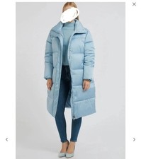doudoune longue bleue ciel /