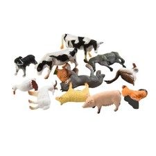 12x Ferme Animal Modèles Mini