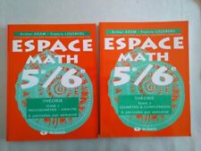 Lot de 2 livres Espace Math 5e/6e - Théorie Tomes 1 et 2, Analyse, Géométrie
