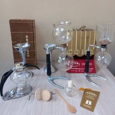 Lot cafetières et accessoires ancien vintage Cona et Hellem