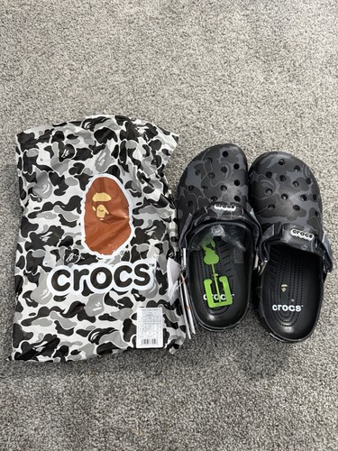 Bape crocs black - x,