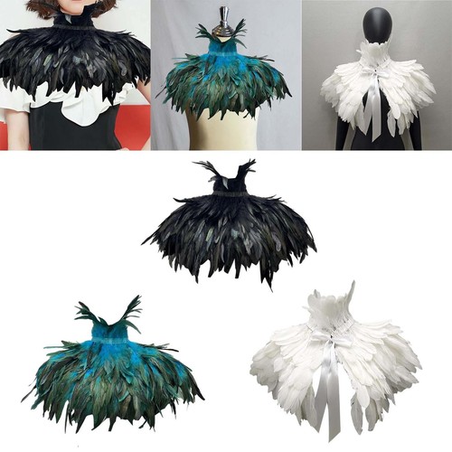 Cape gothique plumes - cape,