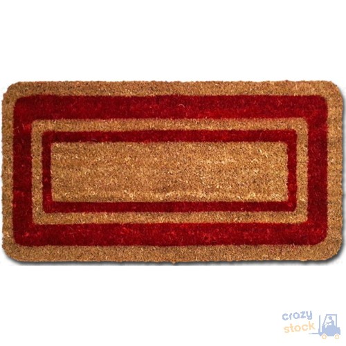 Tapis noix coco rouge cm - tapis,