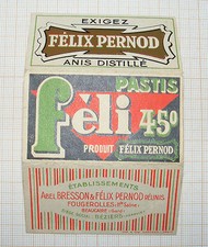 4032/ PAQUET PAPIER POUR ROULER LES CIGARETTES Féli 45° PASTIS FELIX PERNOD /PUB